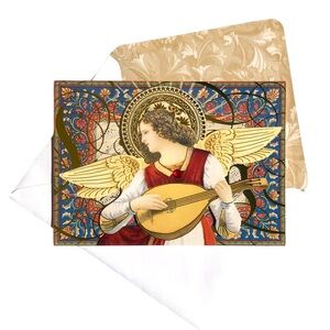 Punch Studio Single (1) Mandolin Angel 3D Die-Cut Embellished Card (64404)